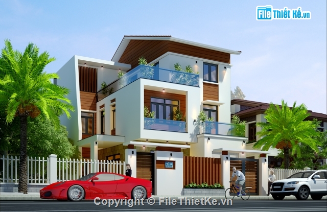 biet thu 3 tang hien dai,biet thu 10x14m,biet thu 3 tang 10x14m